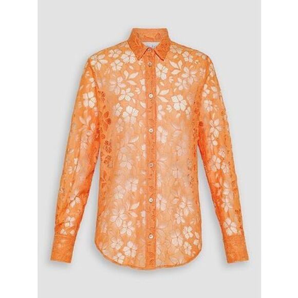 Forte Forte NWT Alen + On Lace in Tangerine Size 0 IT/ 2 US - Picture 3 of 12